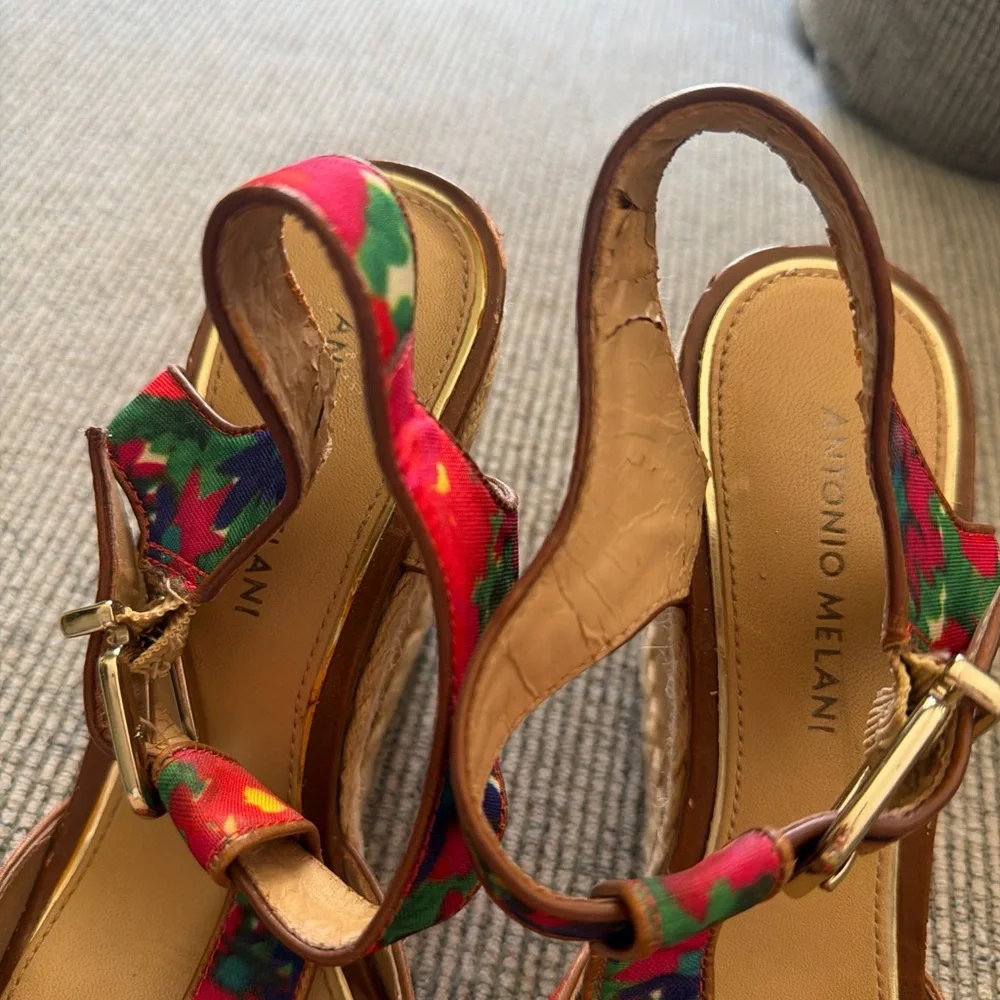 Antonio Melani Colorful Floral Summer Boho Feminine Women's Sandals